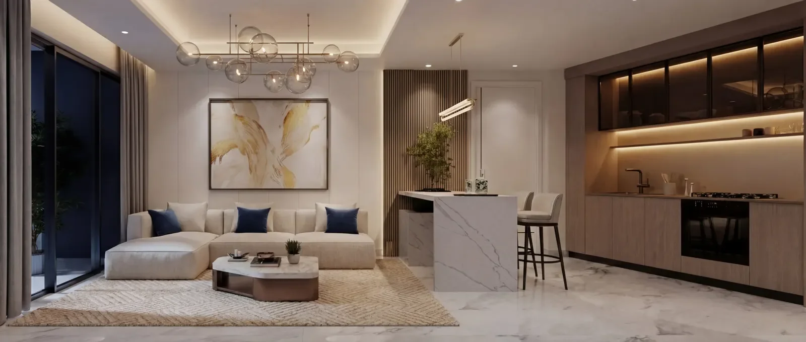 Platinum apartment interior at Cheval Riverside